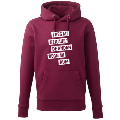 Hoodie "I reg mi ned auf" - meinherzschlag.de