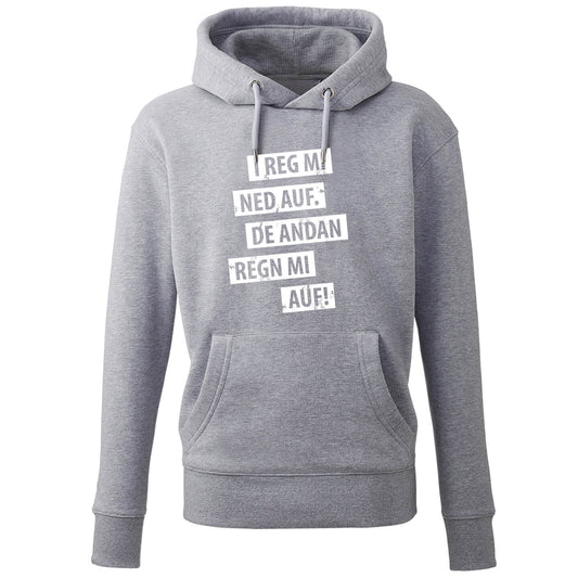 Hoodie "I reg mi ned auf" - meinherzschlag.de