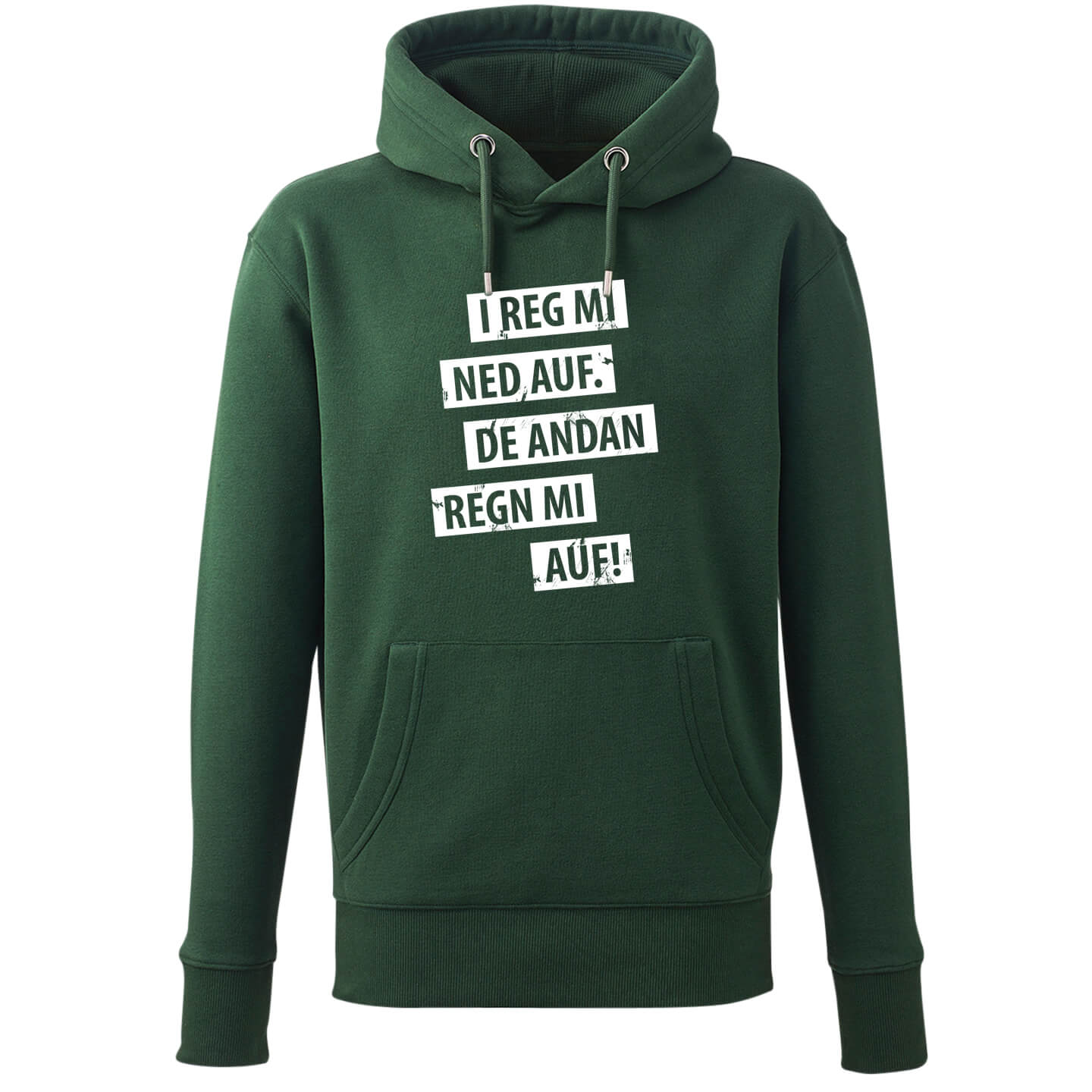 Hoodie "I reg mi ned auf" - meinherzschlag.de