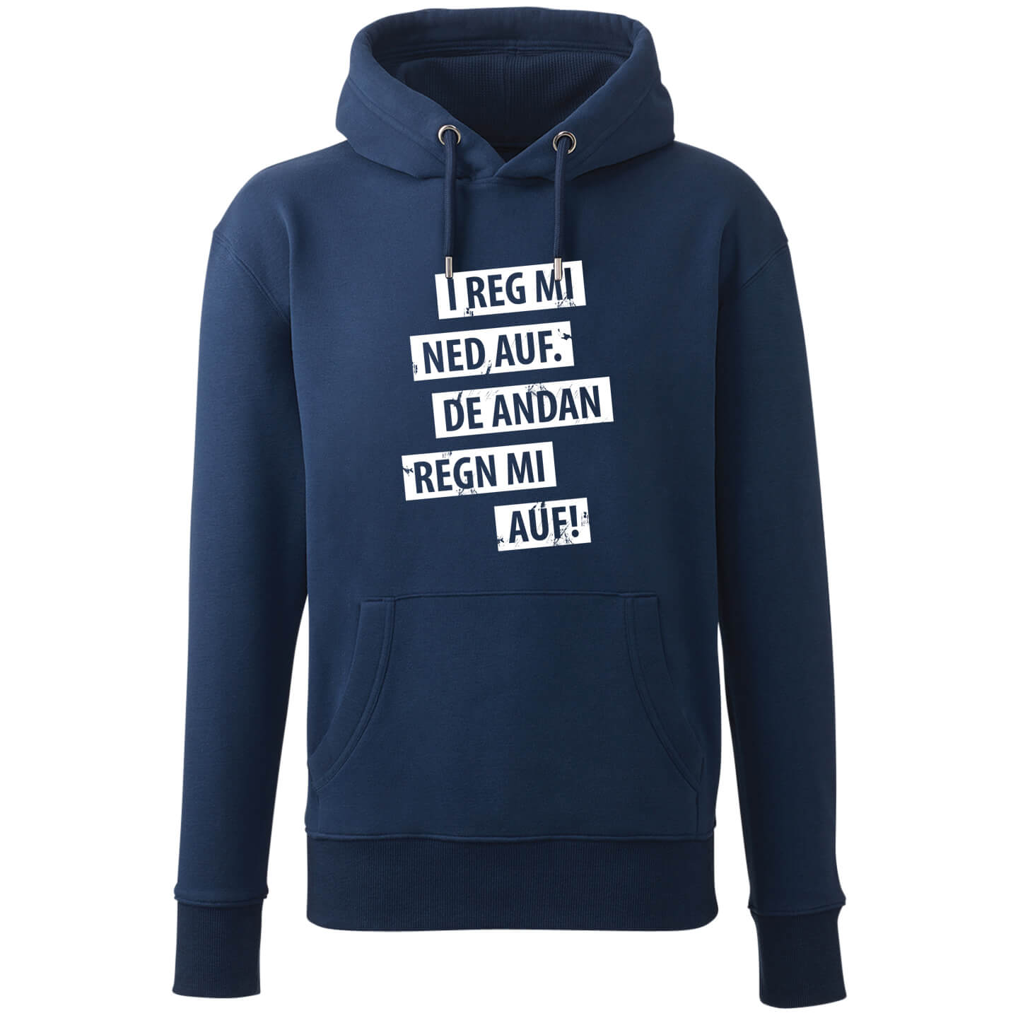 Hoodie "I reg mi ned auf" - meinherzschlag.de