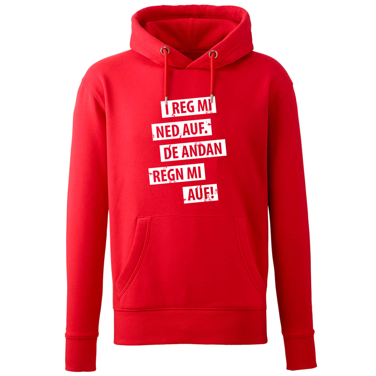Hoodie "I reg mi ned auf" - meinherzschlag.de