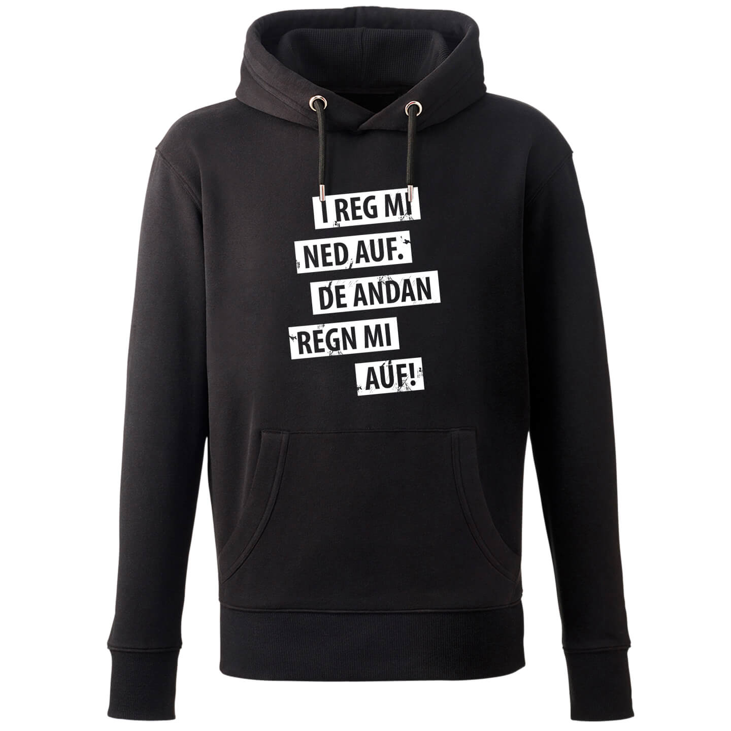 Hoodie "I reg mi ned auf" - meinherzschlag.de