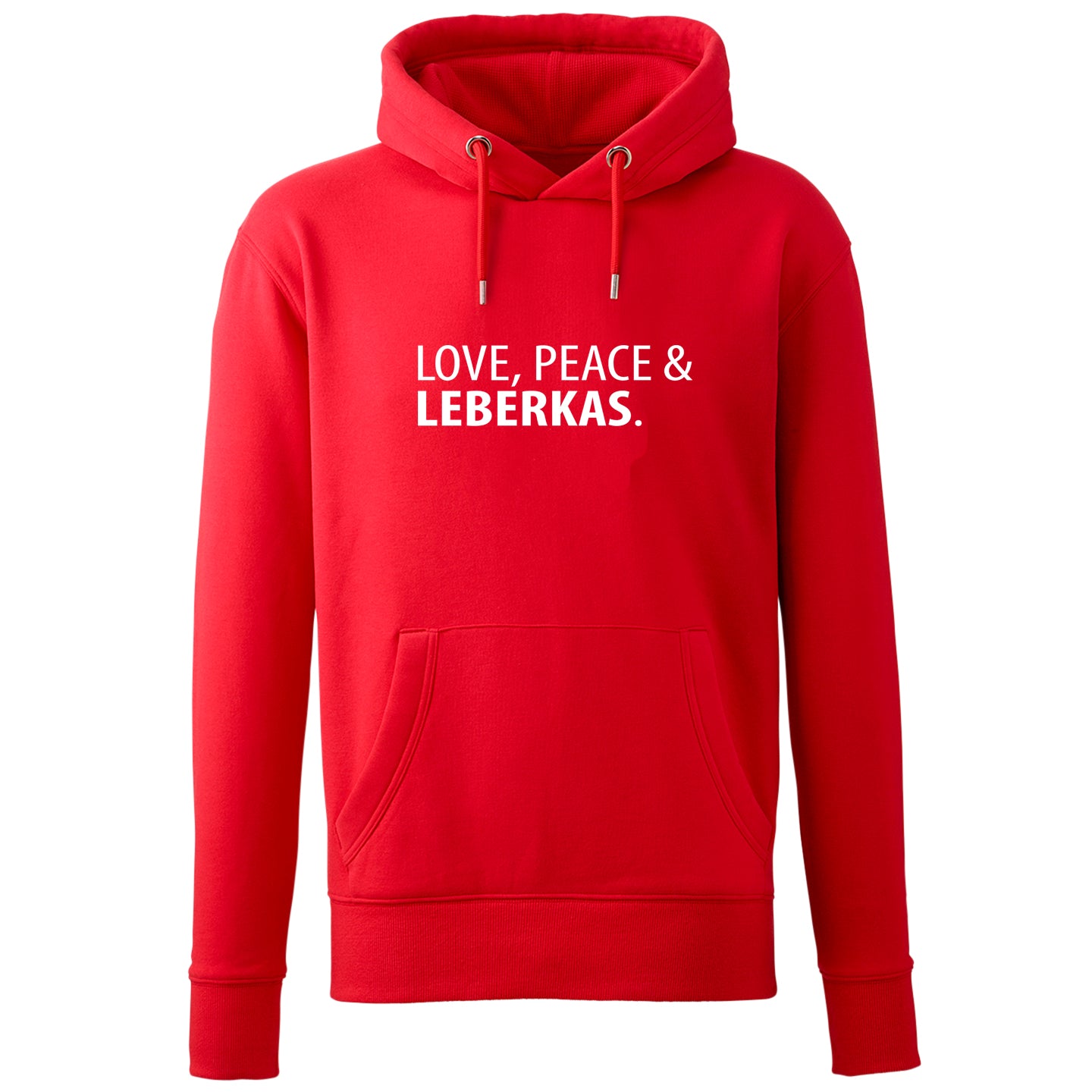 Hoodie "Love, Peace & Leberkas" - meinherzschlag.de