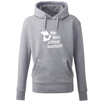 Hoodie "Mei Herz schlogt boarisch" - meinherzschlag.de