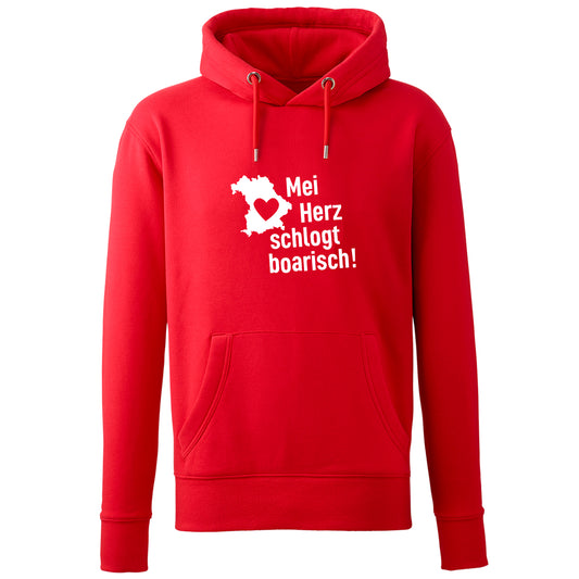Hoodie "Mei Herz schlogt boarisch" - meinherzschlag.de