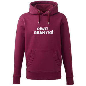 Hoodie "oiwei grantig!" von meinherzschlag – Produktbild 3 von 7.
