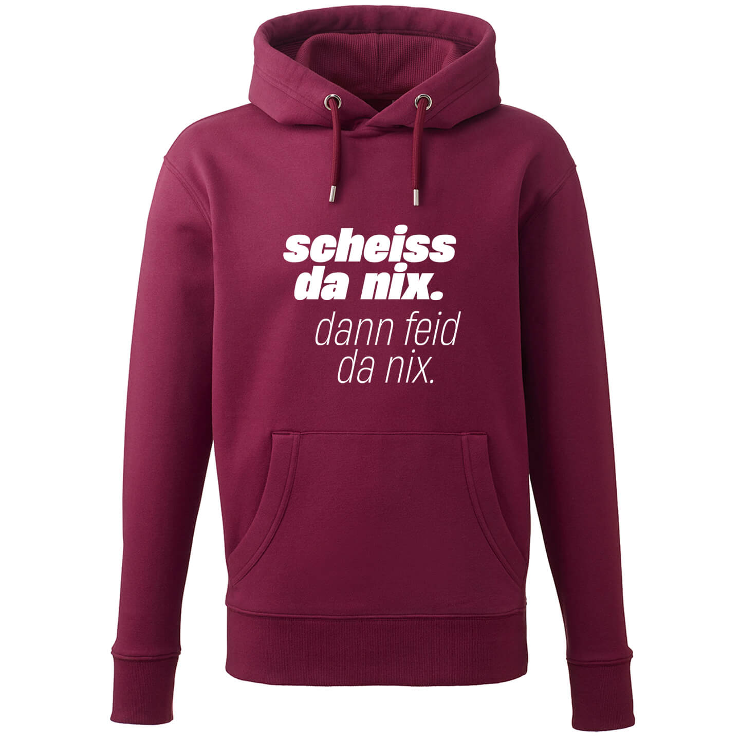 Hoodie "Scheiss da nix!" - meinherzschlag.de