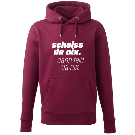 Hoodie "Scheiss da nix!" - meinherzschlag.de