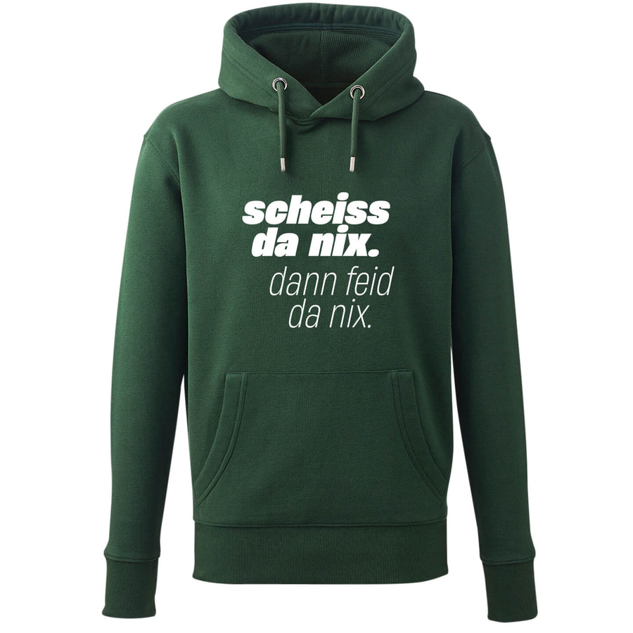 Hoodie "Scheiss da nix!" - meinherzschlag.de
