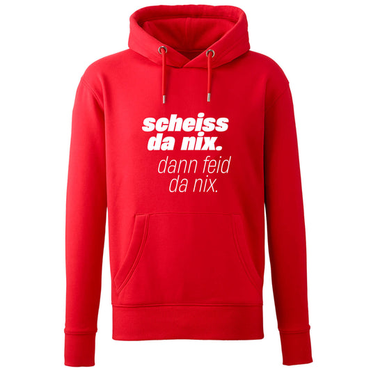 Hoodie "Scheiss da nix!" - meinherzschlag.de