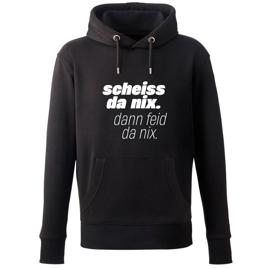 Hoodie "Scheiss da nix!" - meinherzschlag.de