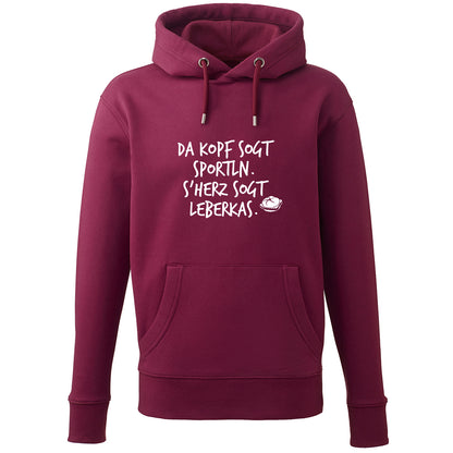 Hoodie "s'Herz sogt Leberkas" - meinherzschlag.de