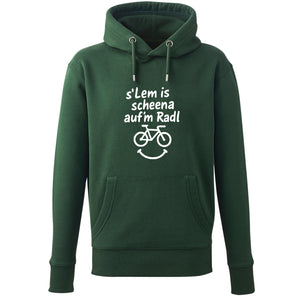 Hoodie "s'Lem is scheena auf'm Radl" - meinherzschlag.de