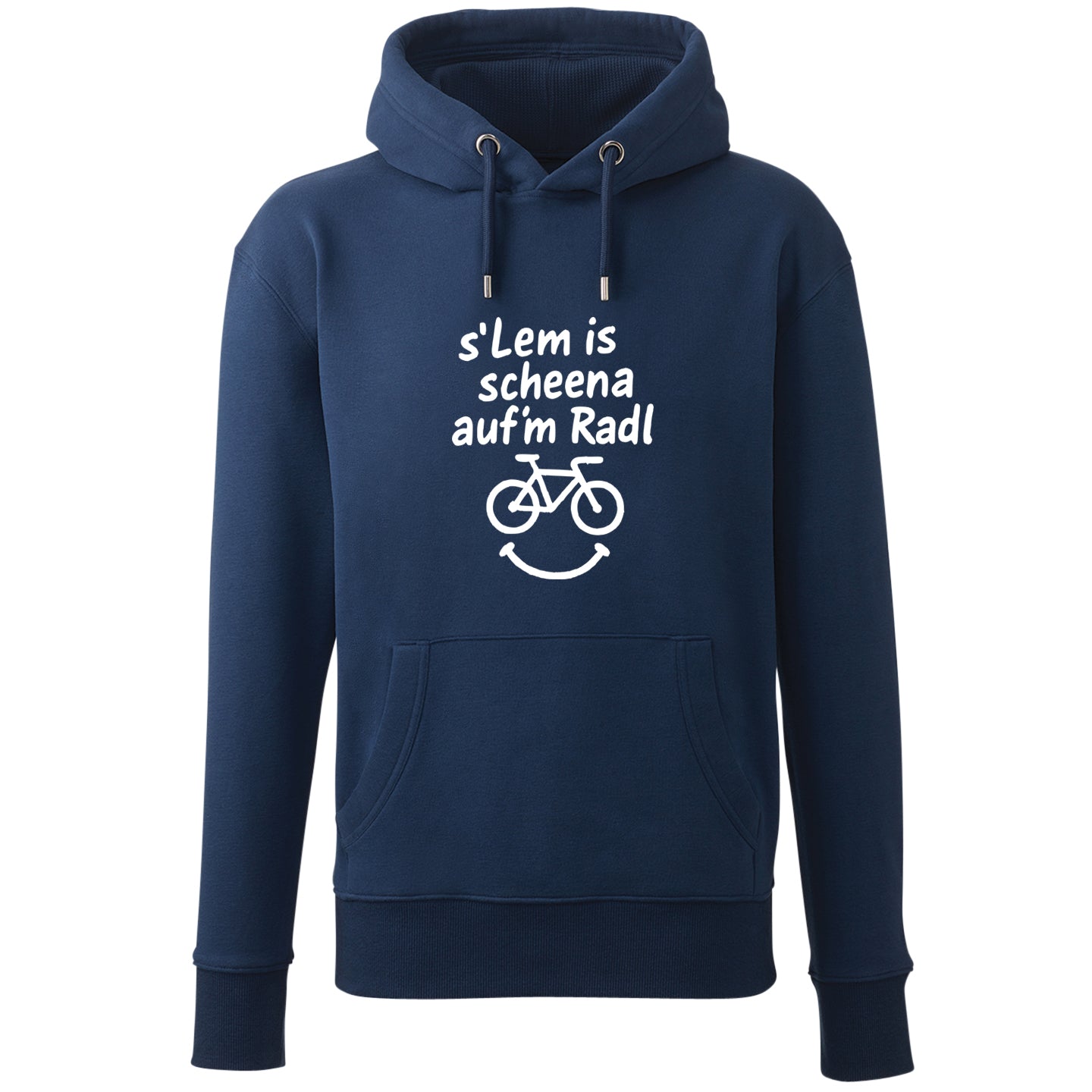 Hoodie "s'Lem is scheena auf'm Radl" - meinherzschlag.de
