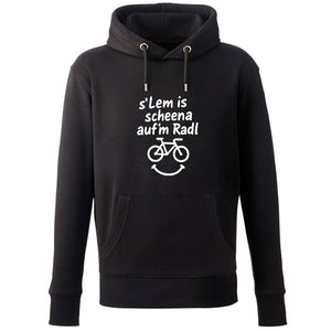 Hoodie "s'Lem is scheena auf'm Radl" - meinherzschlag.de