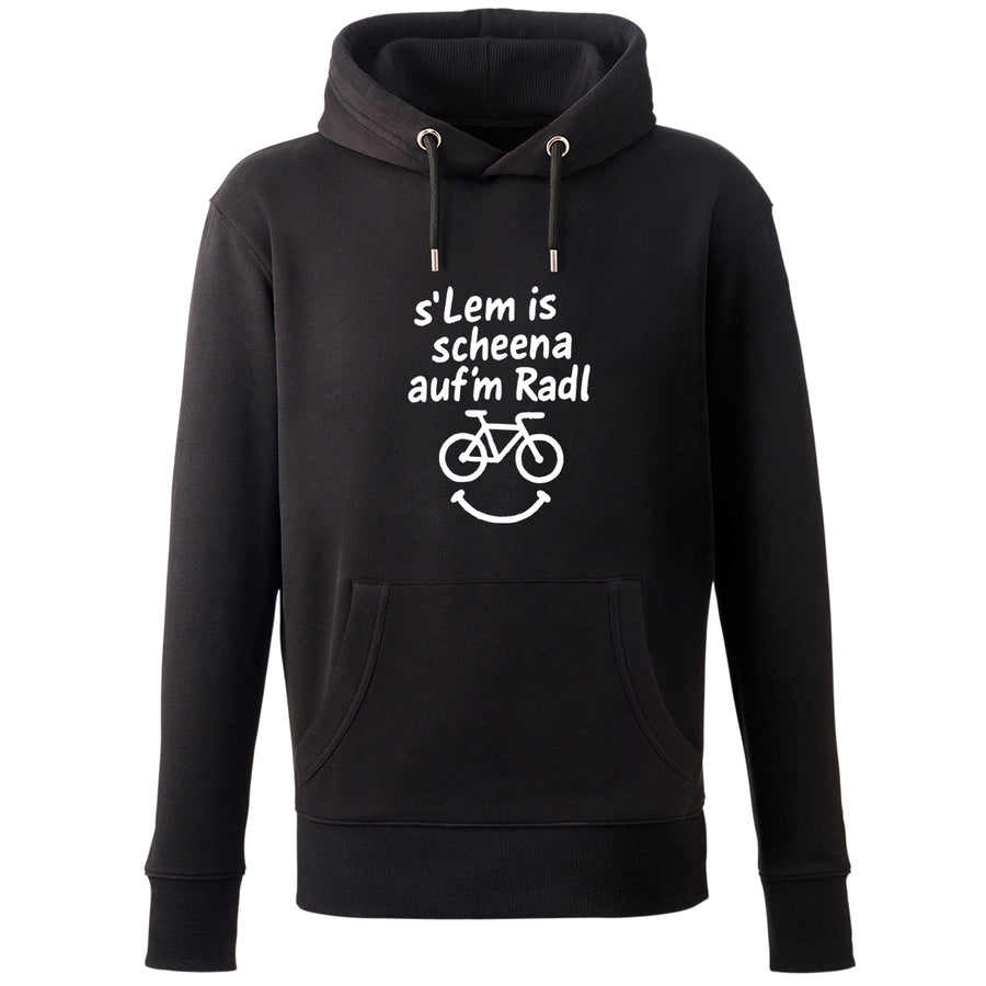 Hoodie "s'Lem is scheena auf'm Radl" - meinherzschlag.de
