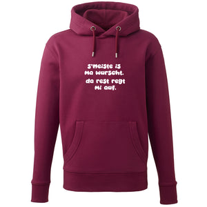 Hoodie "s'Meiste is ma wurscht!"