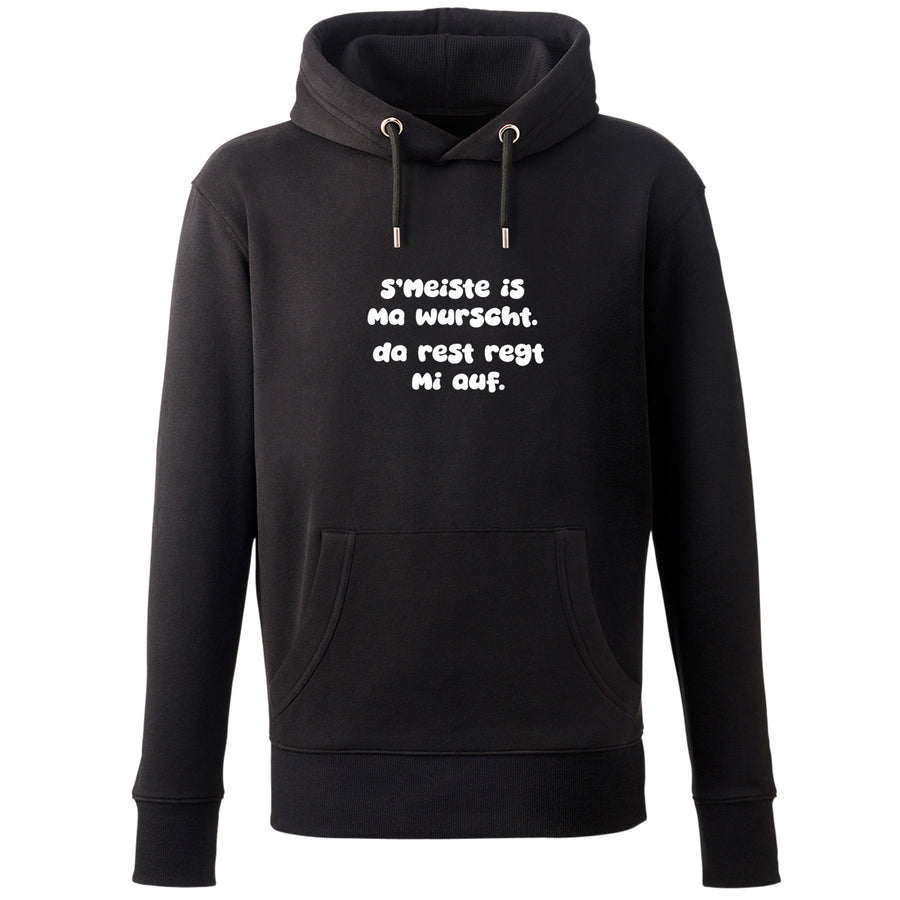 Hoodie "s'Meiste is ma wurscht!"