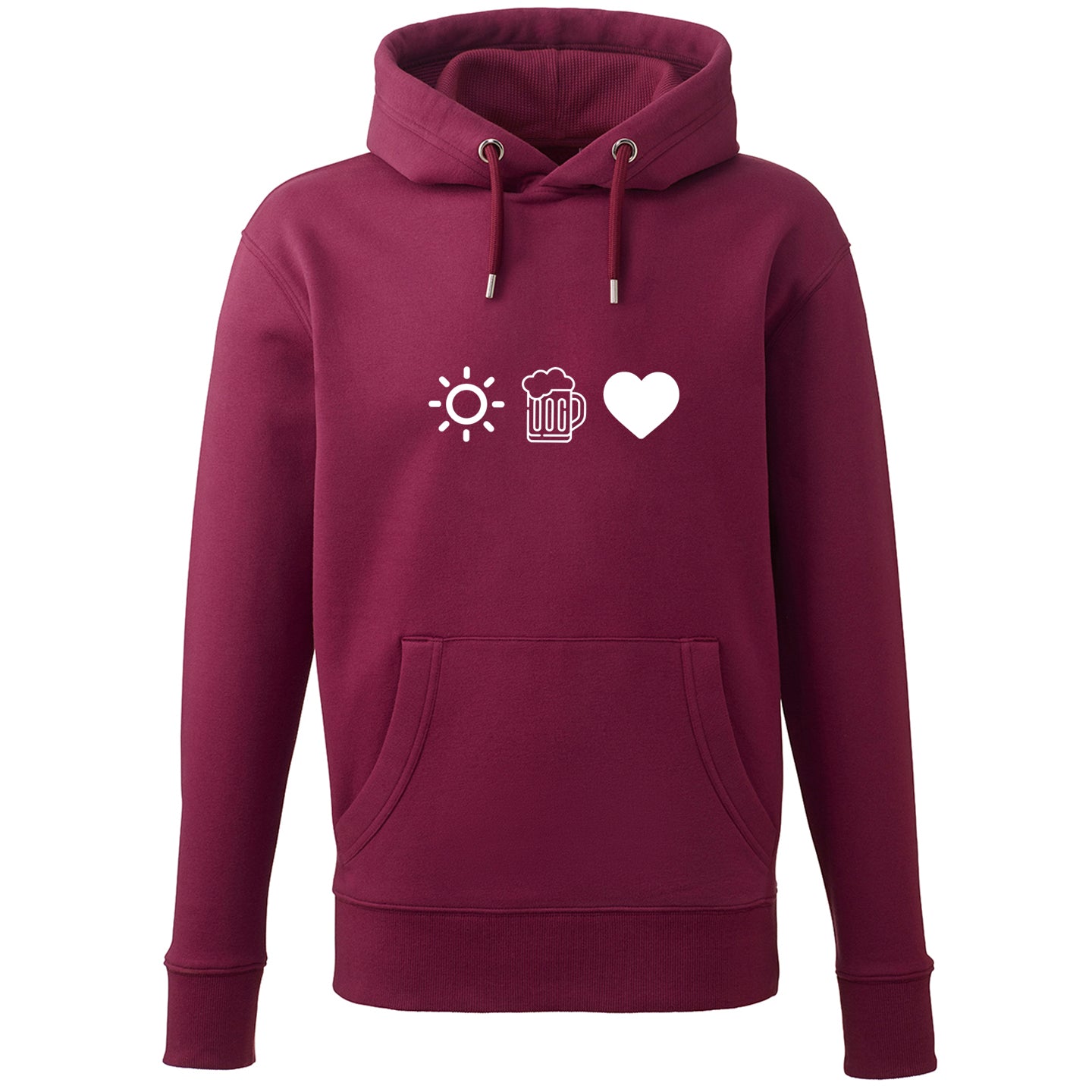 Hoodie "Sun, Bier & Herzl" - meinherzschlag.de