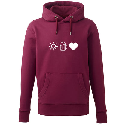 Hoodie "Sun, Bier & Herzl" - meinherzschlag.de