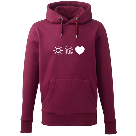 Hoodie "Sun, Bier & Herzl" - meinherzschlag.de