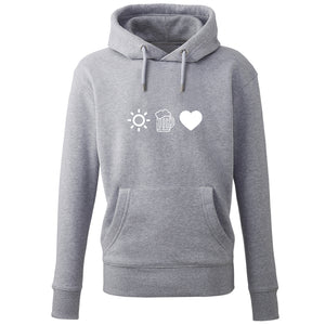 Hoodie "Sun, Bier & Herzl" - meinherzschlag.de