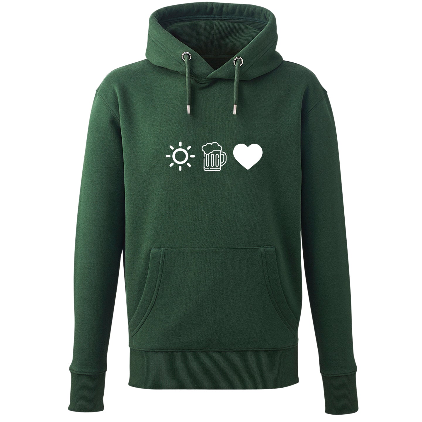 Hoodie "Sun, Bier & Herzl" - meinherzschlag.de