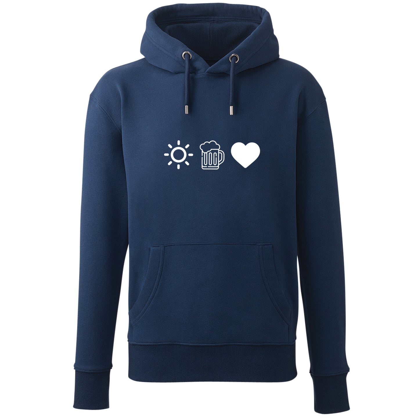 Hoodie "Sun, Bier & Herzl" - meinherzschlag.de