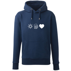 Hoodie "Sun, Bier & Herzl" - meinherzschlag.de