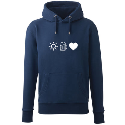 Hoodie "Sun, Bier & Herzl" - meinherzschlag.de