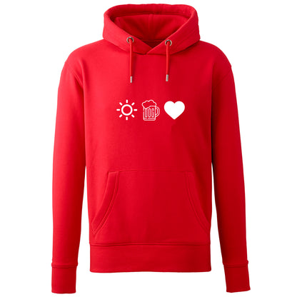 Hoodie "Sun, Bier & Herzl" - meinherzschlag.de