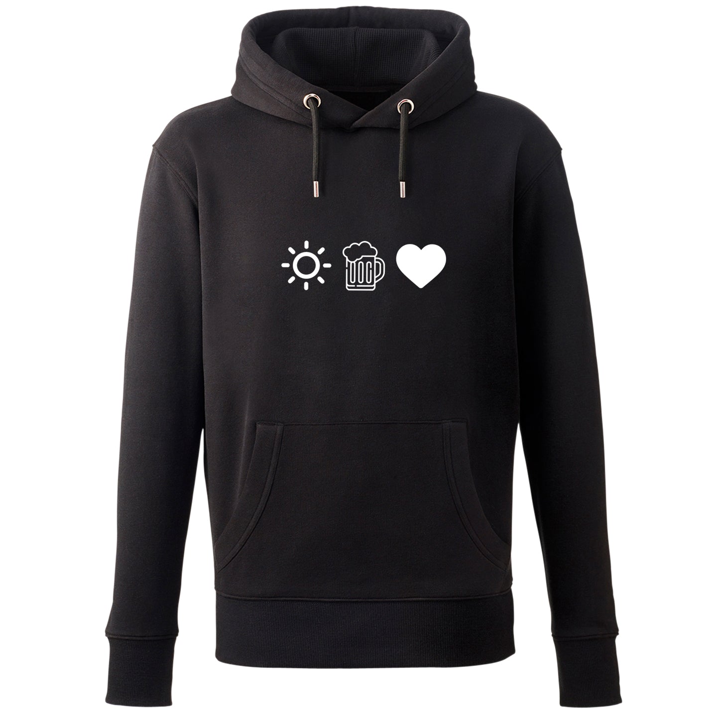 Hoodie "Sun, Bier & Herzl" - meinherzschlag.de