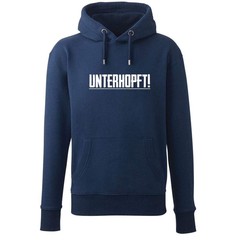 Hoodie "Unterhopft" - meinherzschlag.de