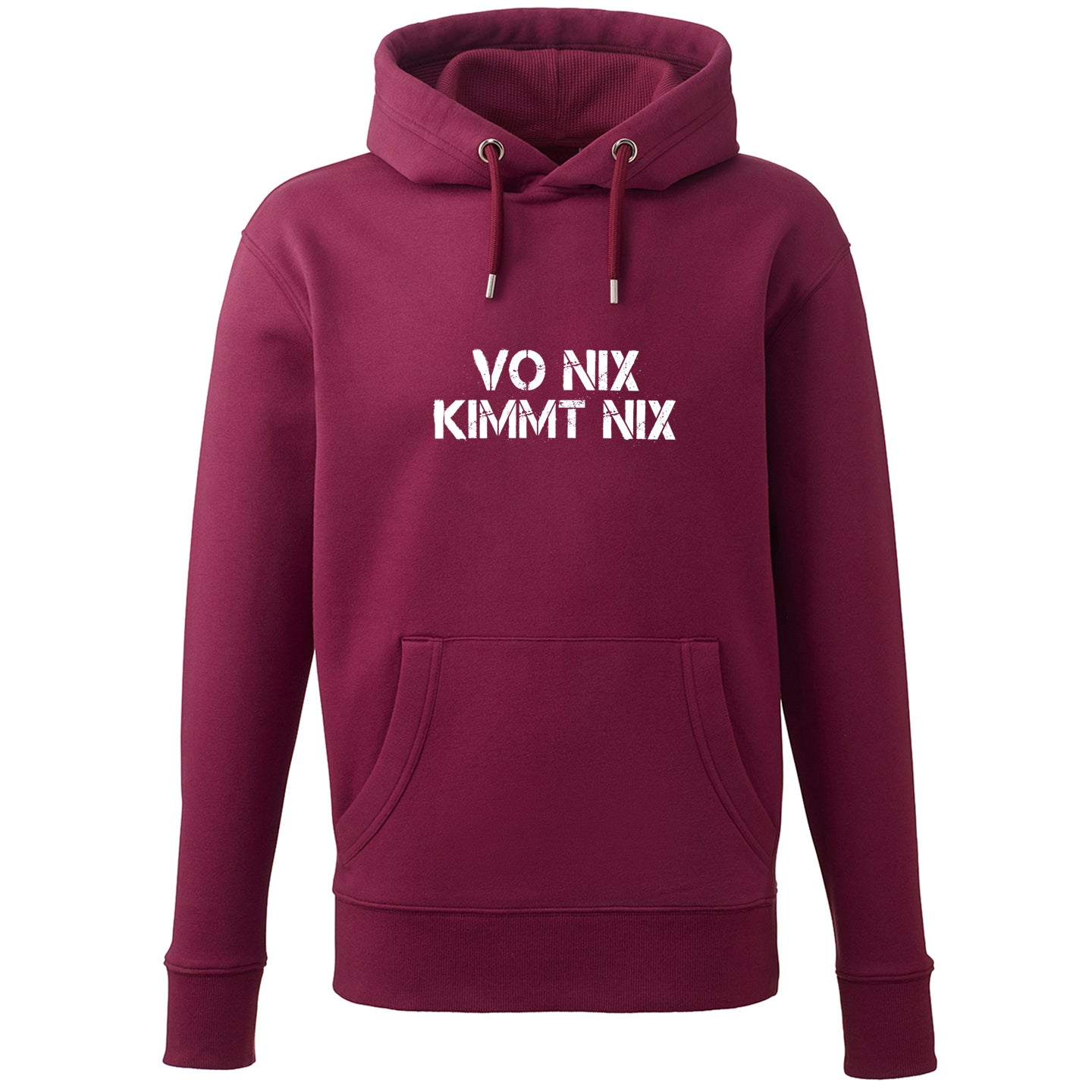 Hoodie "Vo nix kimmt nix"