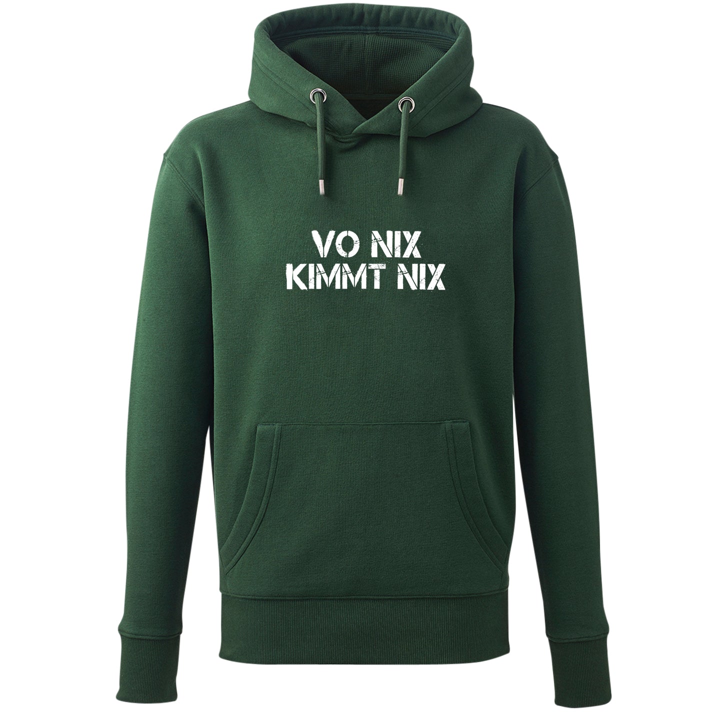 Hoodie "Vo nix kimmt nix"