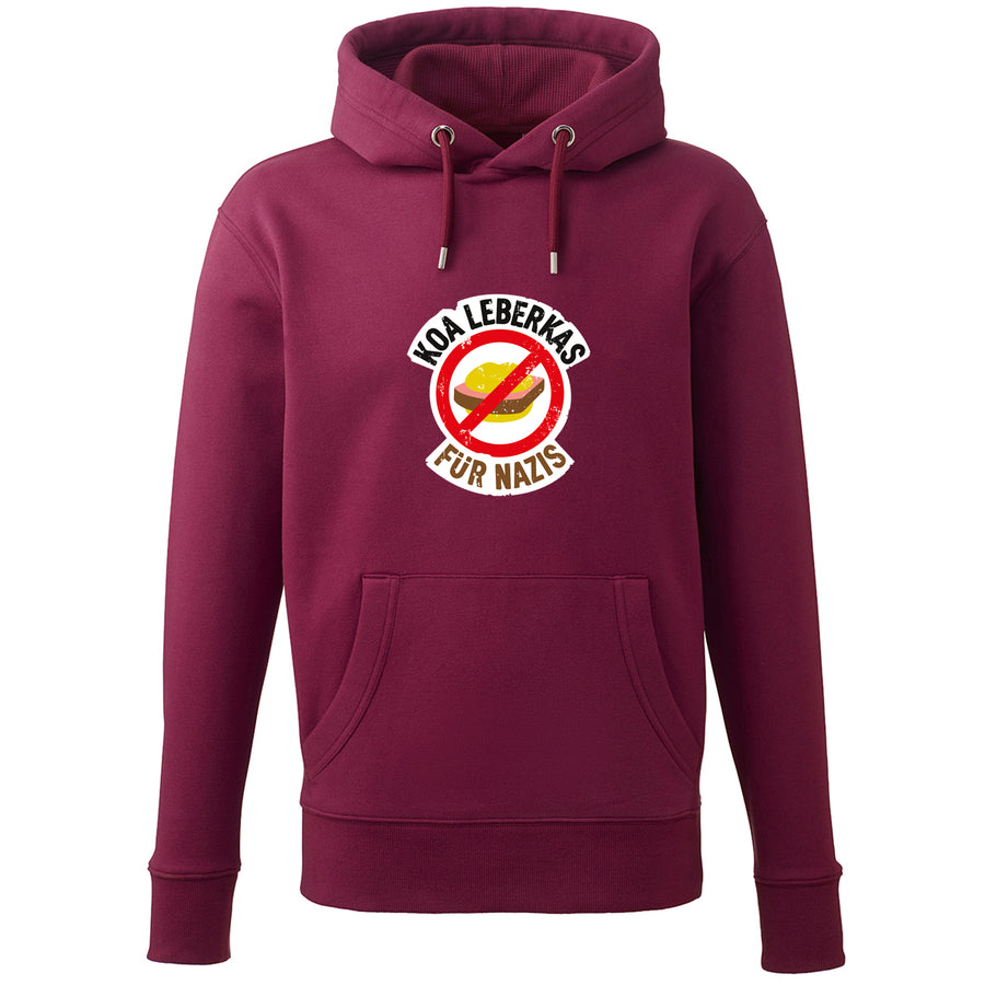Hoodie "Koa Leberkas für Nazis" von meinherzschlag – Produktbild 3 von 7.