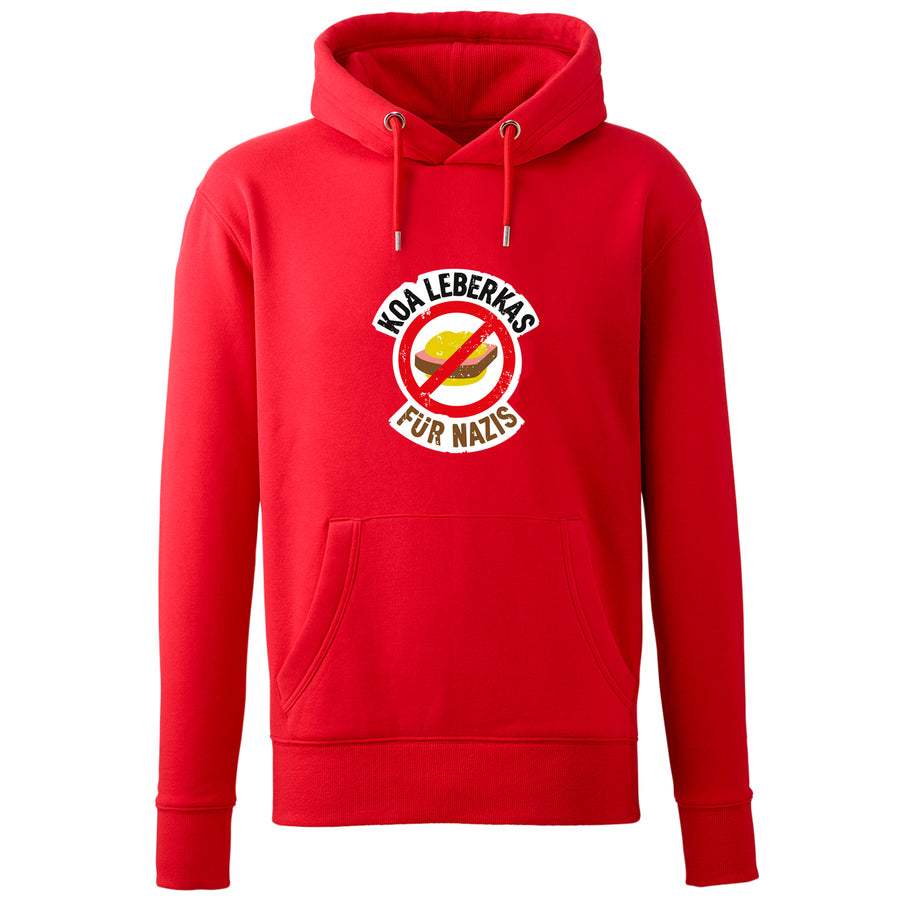 Hoodie "Koa Leberkas für Nazis" von meinherzschlag – Produktbild 6 von 7.