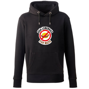 Hoodie "Koa Leberkas für Nazis" von meinherzschlag – Produktbild 1 von 7.