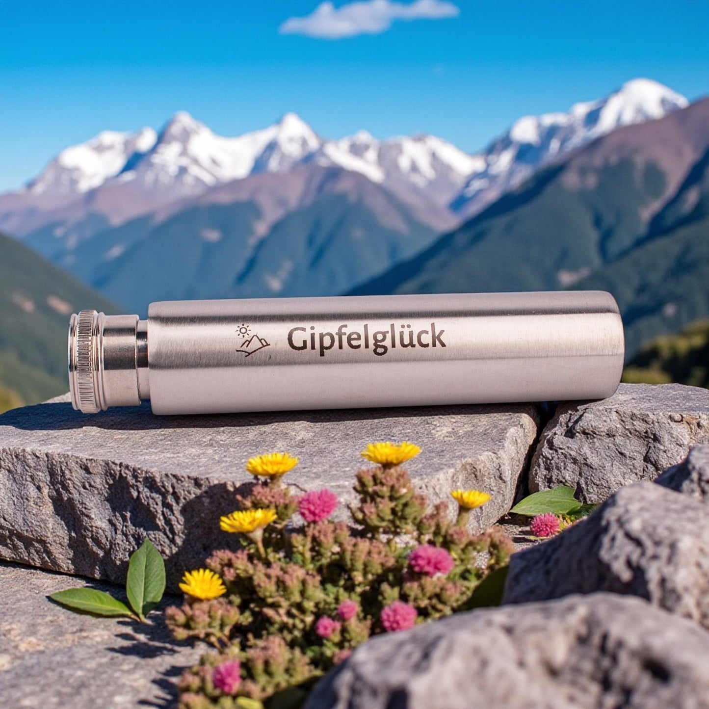 Hosentaschen - Flachmann "Gipfelglück" - meinherzschlag.de