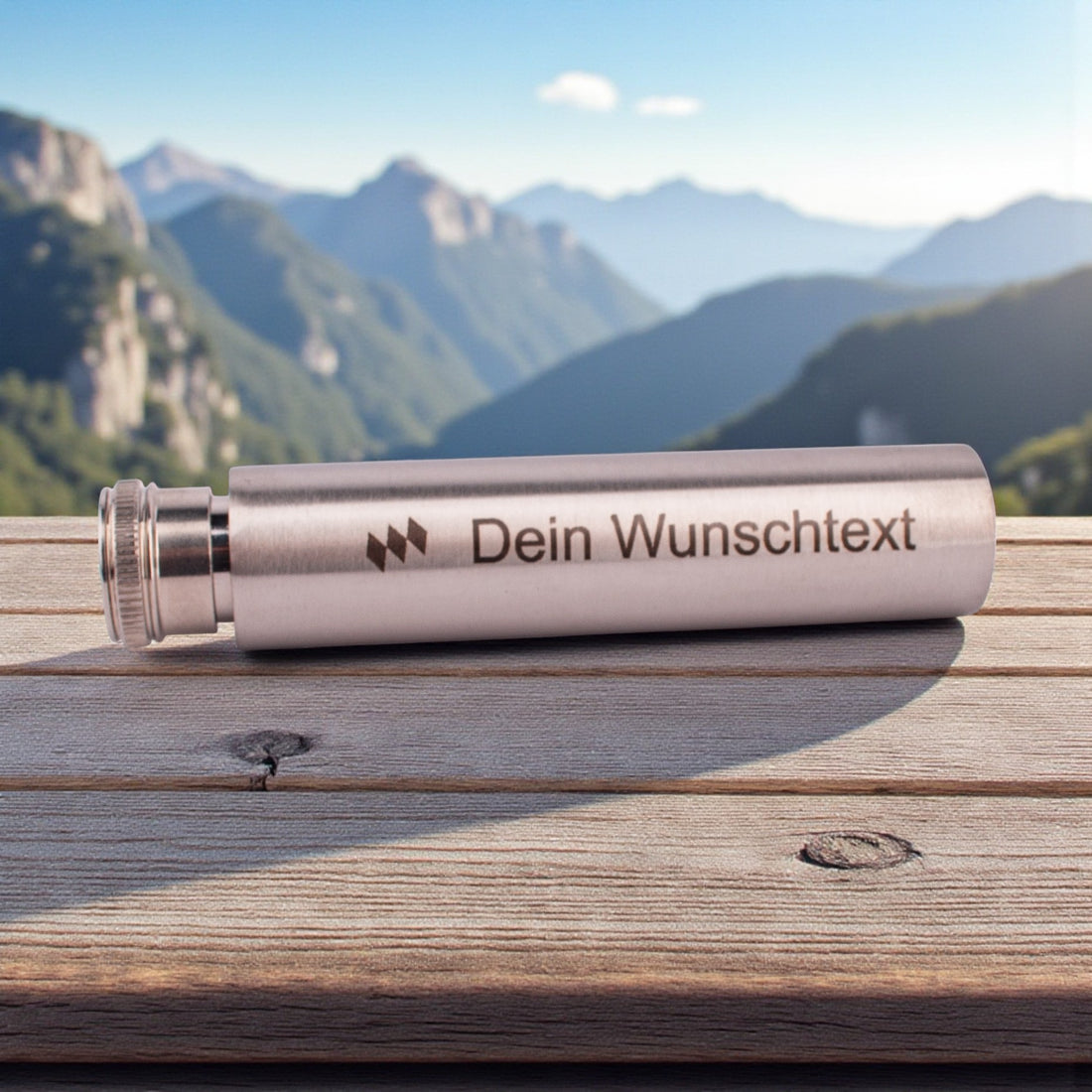 Hosentaschen-Flachmann "Wunschtext"