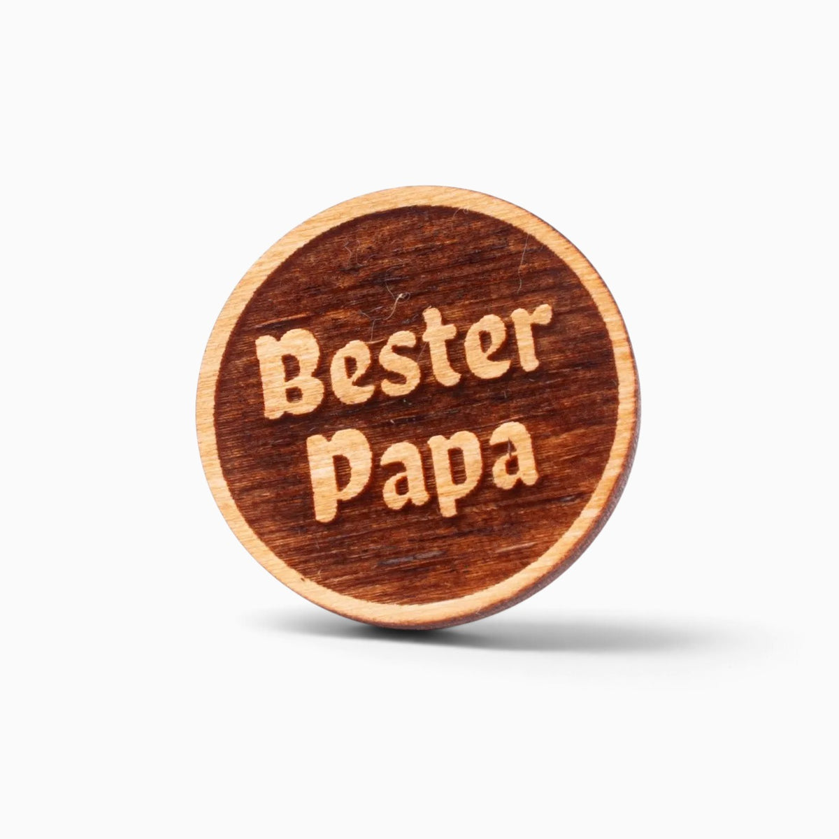 Holz-Ansteck-Pin "Bester Papa"