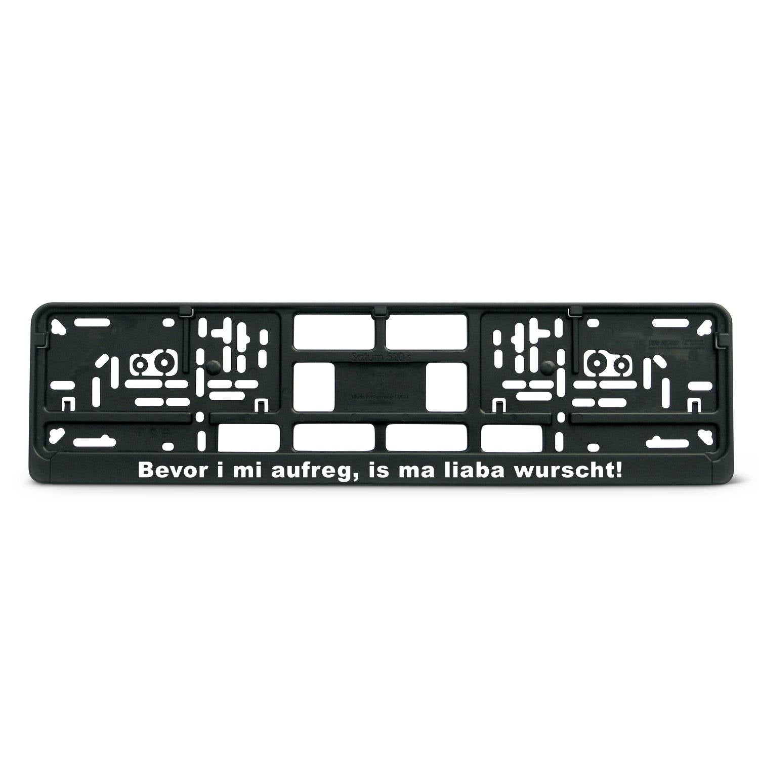Kennzeichenhalter "Bevor i mi aufreg ..." - meinherzschlag.de