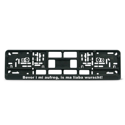 Kennzeichenhalter "Bevor i mi aufreg ..." - meinherzschlag.de