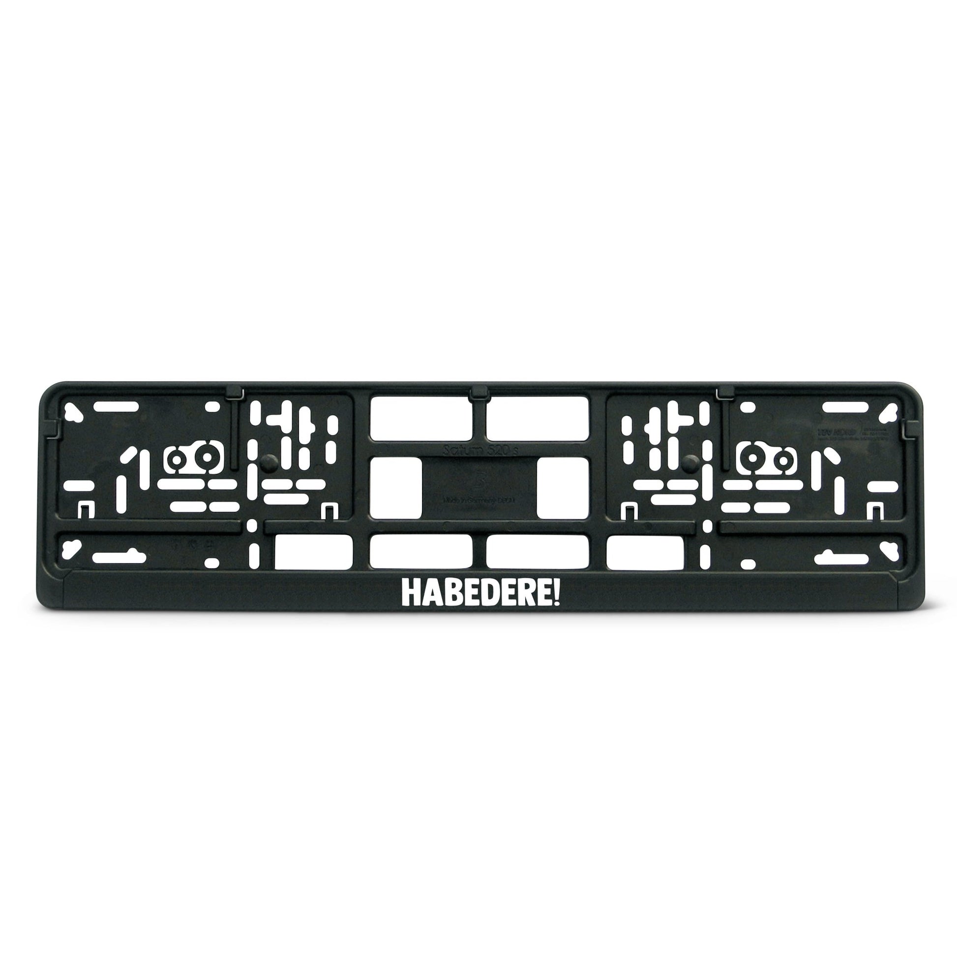 Kennzeichenhalter "Habedere!" - meinherzschlag.de