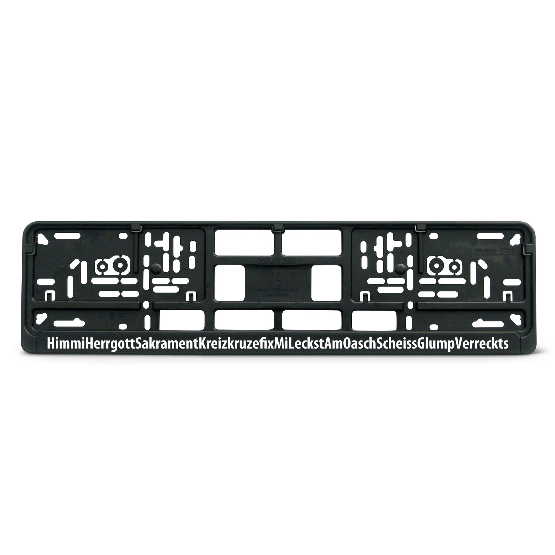 Kennzeichenhalter "Kreizkruzefix" - meinherzschlag.de