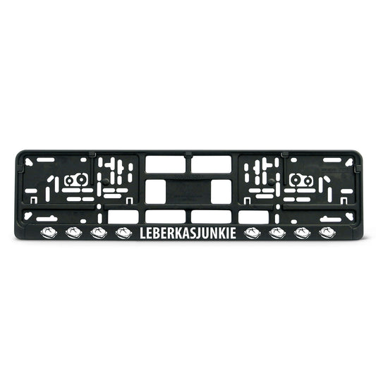 Kennzeichenhalter "Leberkasjunkie" - meinherzschlag.de