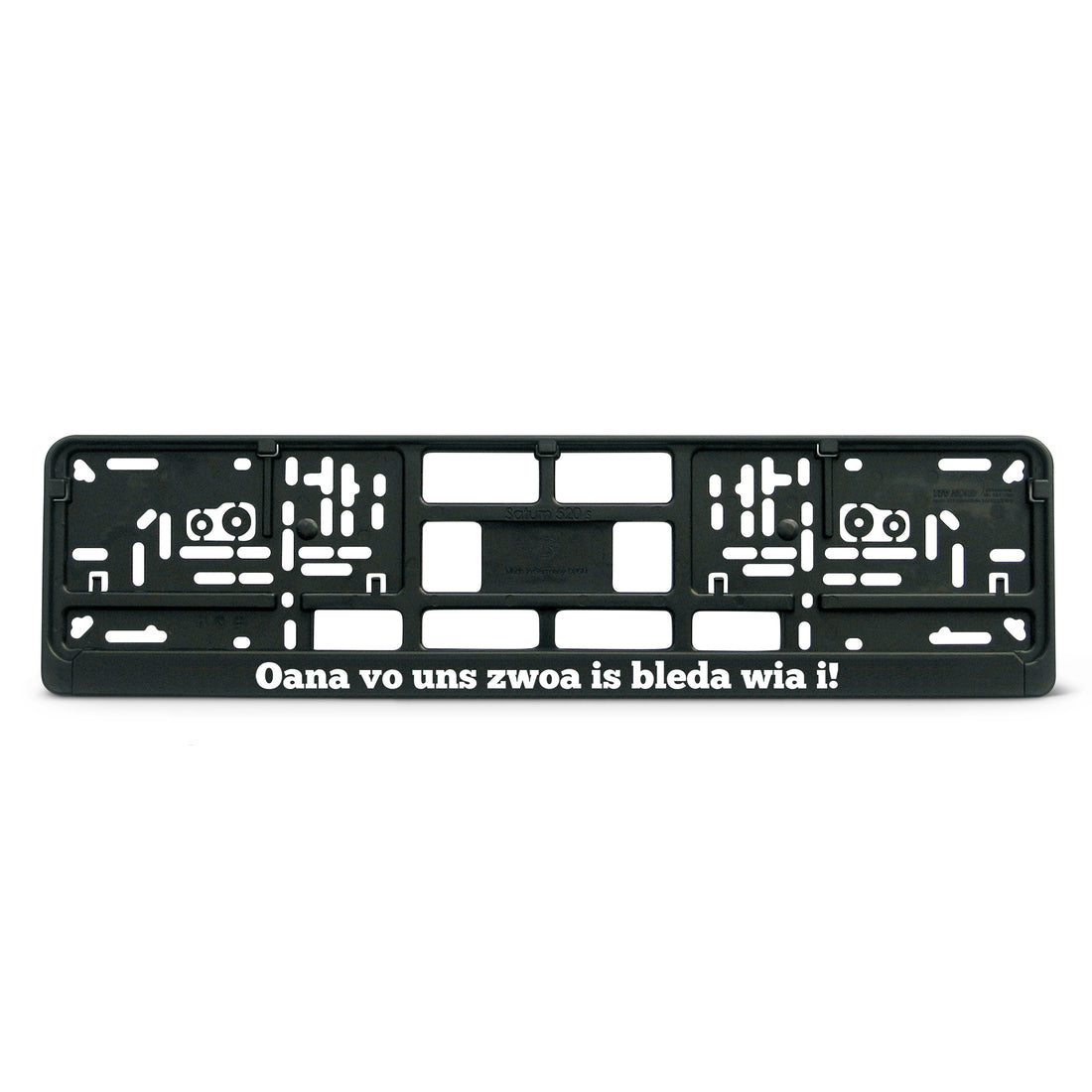 Kennzeichenhalter "Oana vo uns zwoa!"