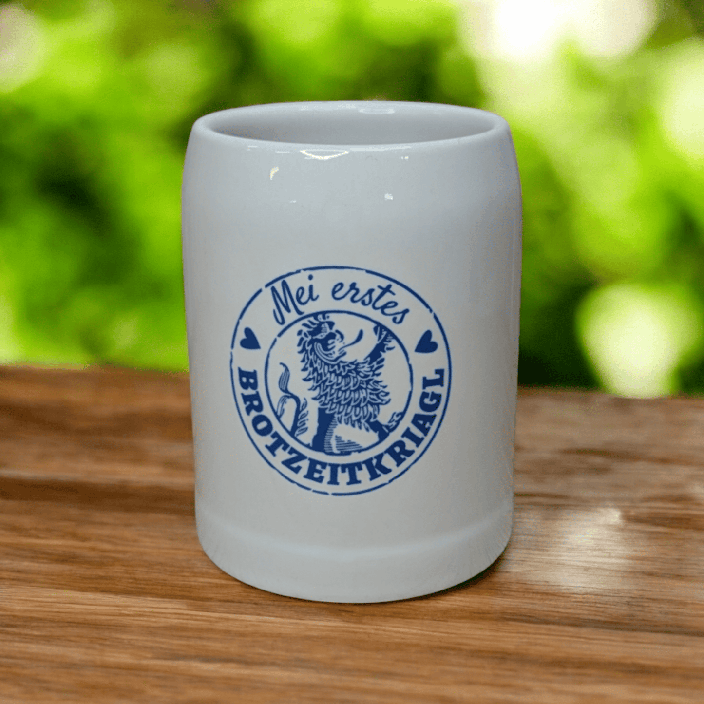 Kinderkrug "Mei erstes Brotzeitkriagl" blau - meinherzschlag.de