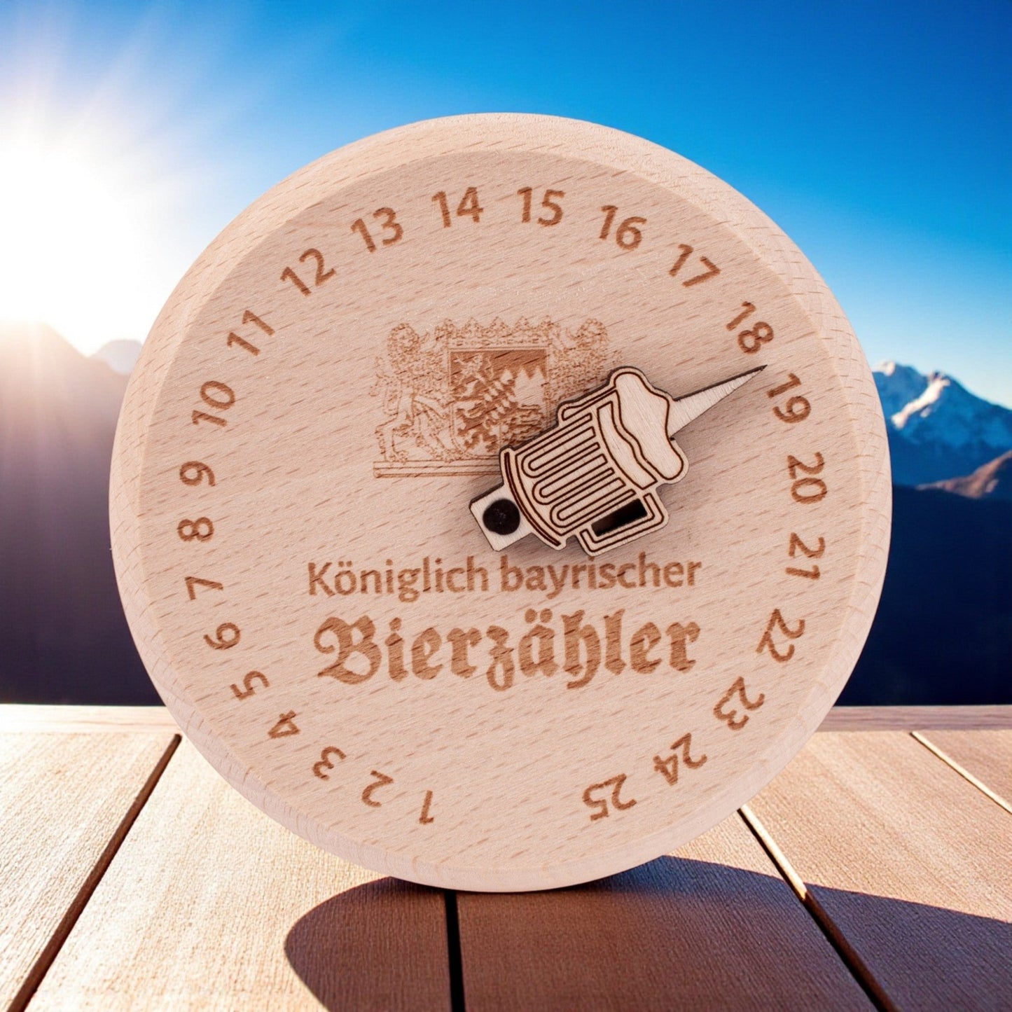 Bierglasdeckel "Königlich bayrischer Bierzähler" (XL - Edition) - meinherzschlag.de