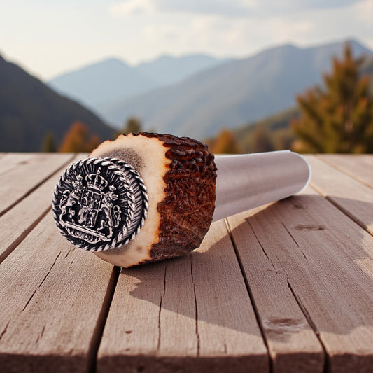 Hirschhorn - Lederhosen - Flachmann "Bayernwappen" - meinherzschlag.de